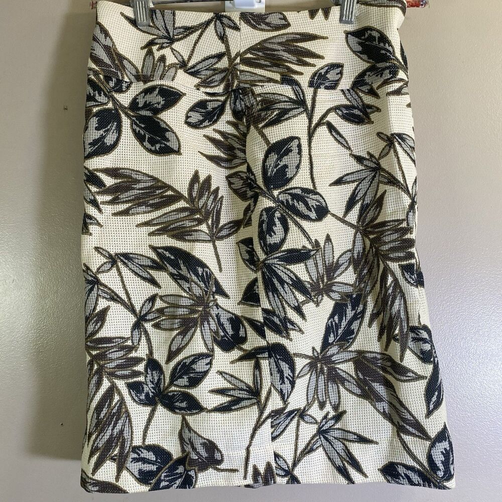 J. Crew Skirt Size 4 Style C4745 Palm Tropical Coastal Weave